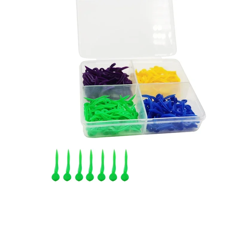 

200 pieces of plastic tooth wedge with hole and 4 sizes of interdental wedge, 50pcs each