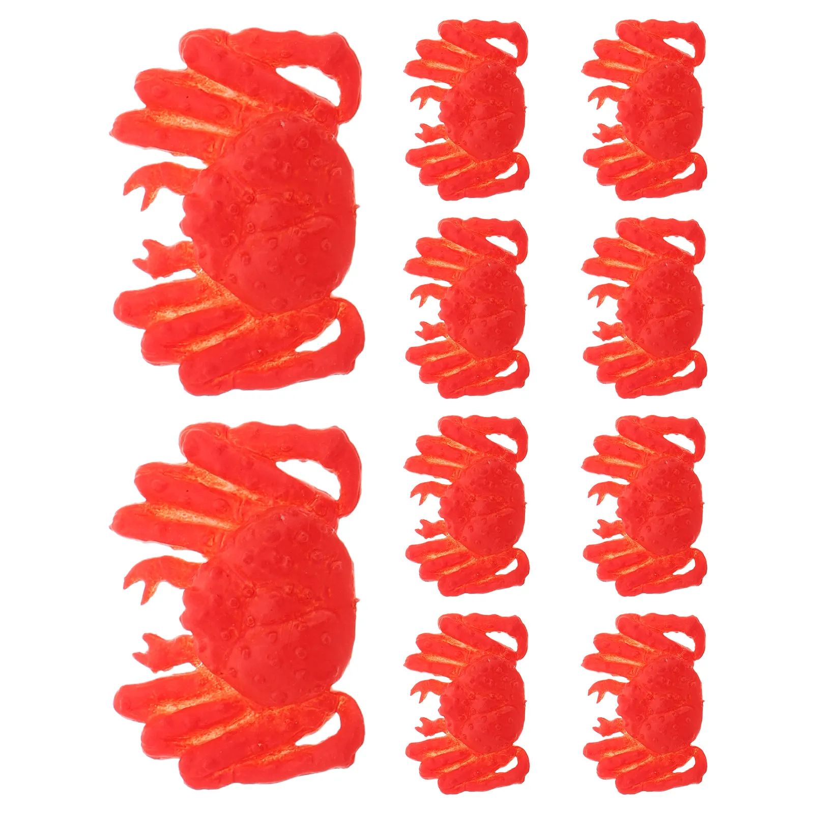 10Pcs Lifelike Mini Crab Resin Decorative Sea Animal Prop for Culinary Theme Kitchen Restaurant Tabletop Display Food