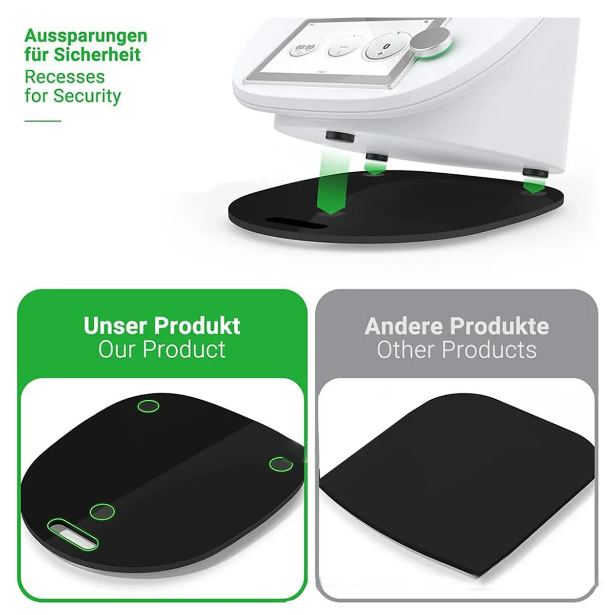 Gliding Board Non Slip Mat Suitable for Thermomix TM5 TM6 Blender Gliders Effortless Moving Rolling Board Pad White