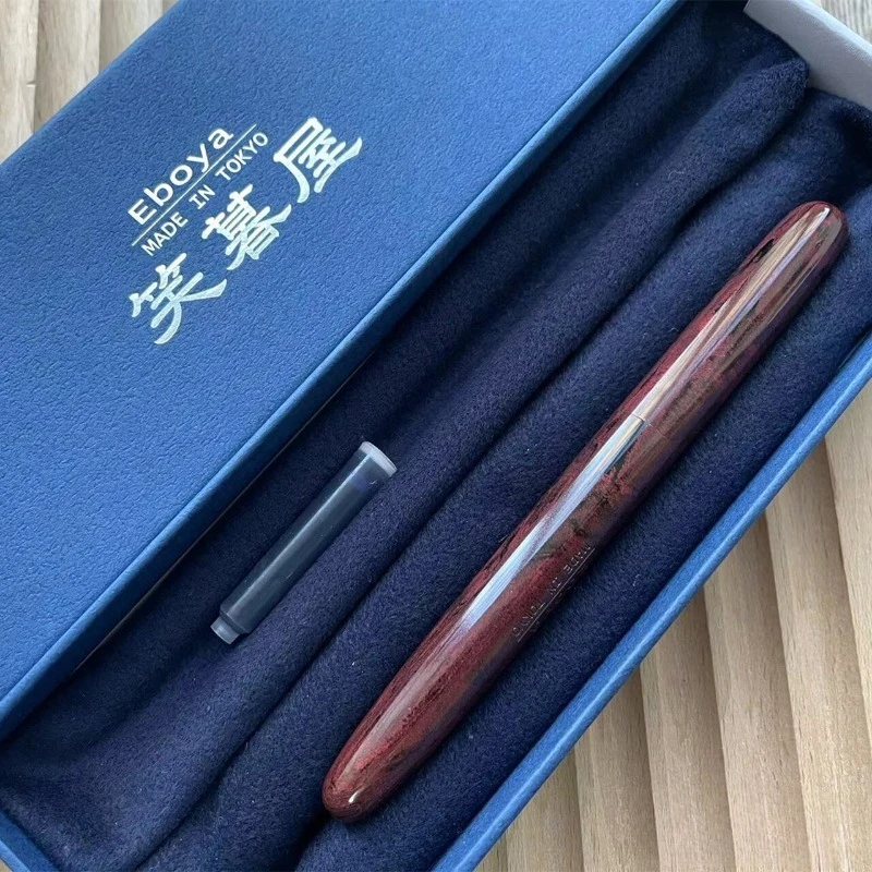 14k  Tip TOKYO eboya Fountain Pen Green Rubber Lacquer Limited Edition Luxury Packaging Dual Writing Pen Set  calligraphy Write