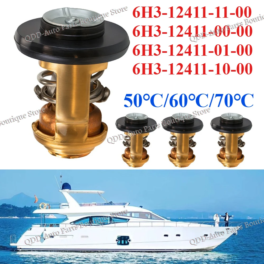 

50℃ 60℃ 70℃ 50–70HP 6H3-12411-11-00 6H3-12411-00-00 6H3-12411-01-00 Degree Thermostat For Yamaha Outboards 60 C60 E60 P60 70 C70