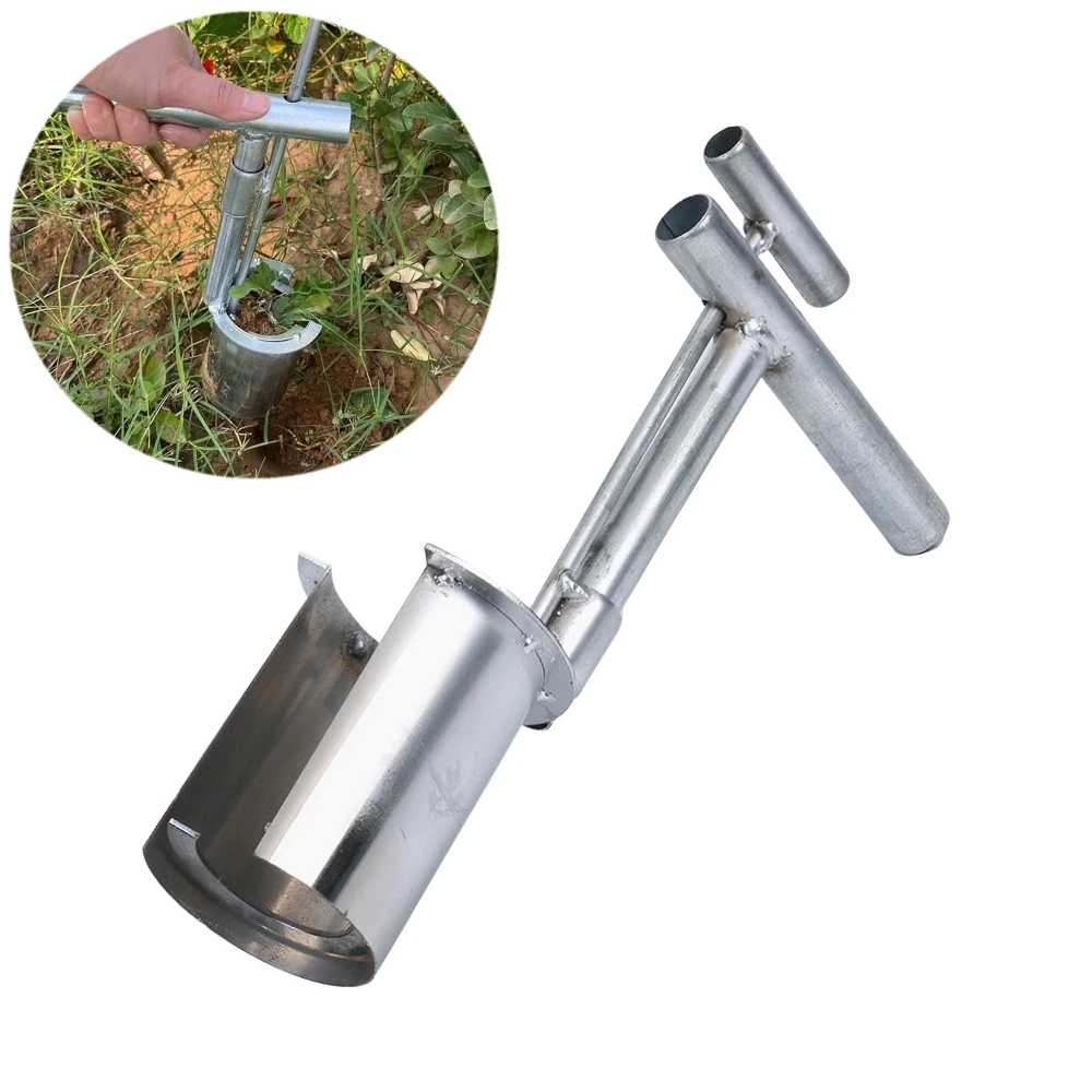 

Plant And Fruit Tree Seedling Transplanter Planting Tool Soil Sampler Handheld Garden Barrel Transplanter Digging Hoes Seedlings