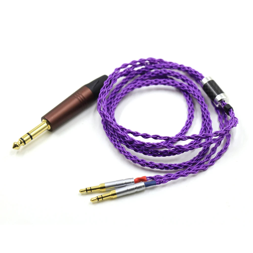 Фиолетовый 6,35 мм до Sundara Aventho Focal Elegia t1 t5p D7200 MDR-Z7 2,5/3,5/4,4 мм балансные кабели для наушников