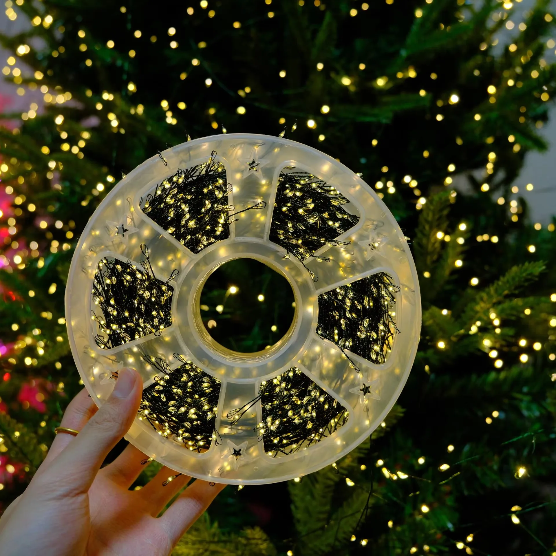 

30-60M Christmas Outdoor Lighting LED Decorative String Lights Warmlight 220V EU Waterproof Christmas Tree Garden Plant Branches