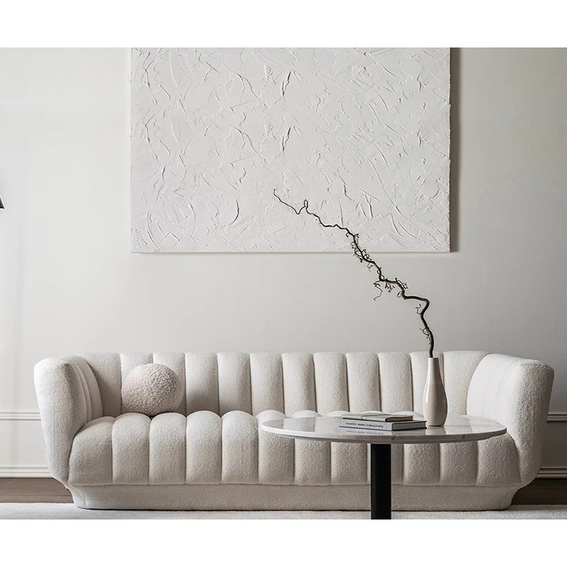 Fabric single sofa Nordic living room hotel lobby triple sofa