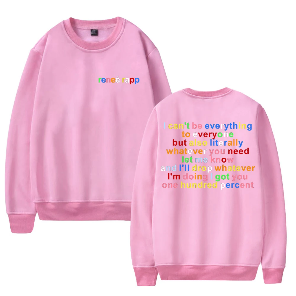 Sudadera Renee Rapp Everything To Everyone Merch para hombre y mujer, ropa de calle de manga larga con cuello redondo, 2024