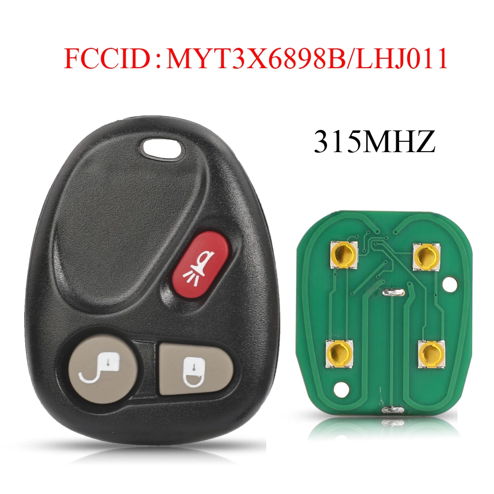 jingyuqin Remote Smart Car Key For GM Buick Chevrolet Avalanche Cadillac Escalade 315MHZ LHJ011/ MYT3X6898B 3Buttons Keyless Go