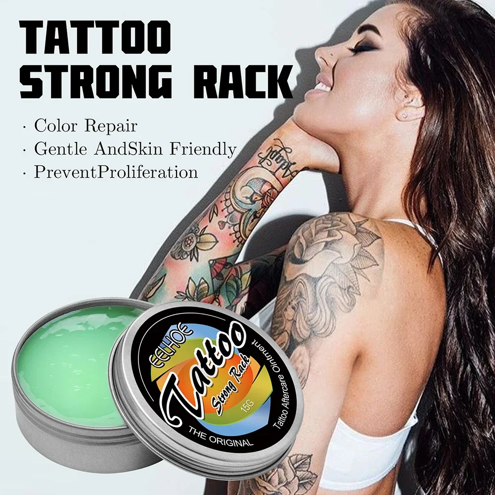 15g Tattoo Recovery Cream Natural Ingredients Tattoo Ointments Safe Healthy Portable Fixed Color Multifunctional for Skin Care