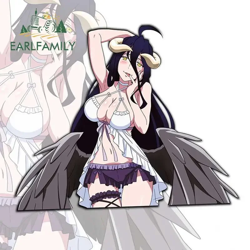 

EARLFAMILY 13cm x 10.6cm for Albedo Sexy NSFW Car Stickers Anime Graffiti Car Accessories Decal Trunk Windows Motorcycle Decals