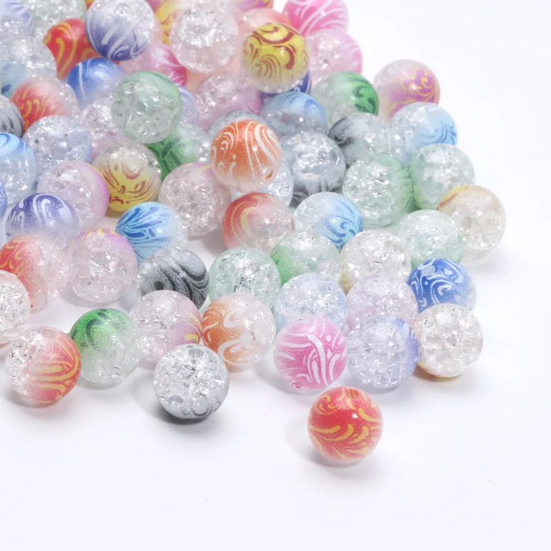 20 teile/los 10mm Runde Acryl Perlen Mehrfarbige Lose Spacer Perlen Für DIY Armband Halskette Telefon Kette Schmuck Machen Zubehör