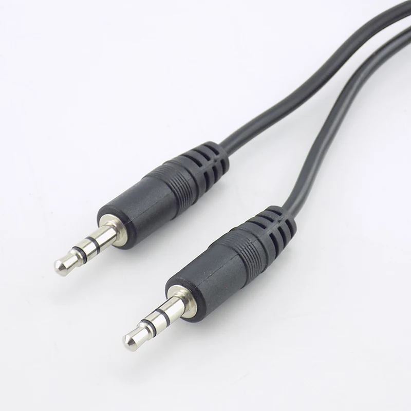 3.5mm Stereo Male To Male Plug Connector Adapter Cables Audio Aux Extension Cable Cord Conversion Line For TV Computer