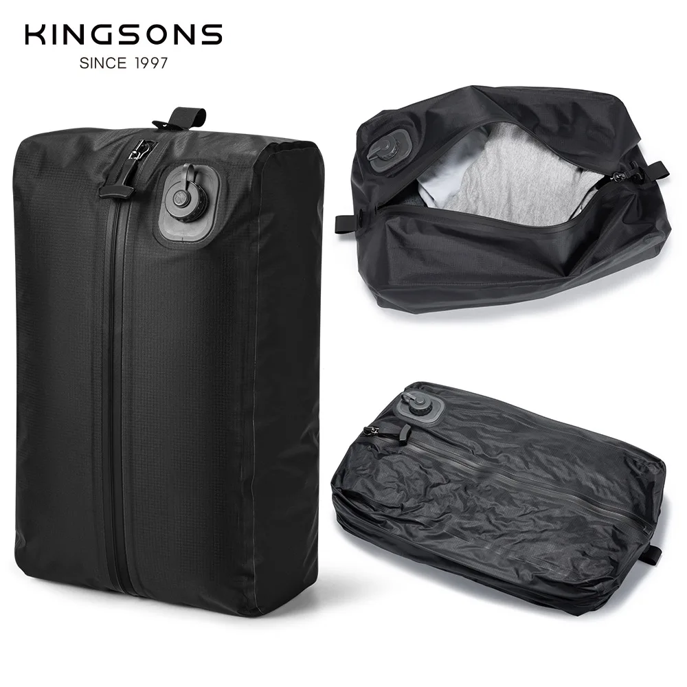 Kingsons 17L Vacuum Compression Bag with Air Pump Reusable Travel Storage Bag Outdoor Backpack Luggage Bag One-touch Electric