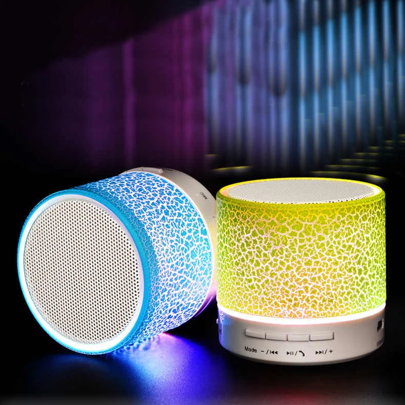 Bluetooth Speaker Mini Wireless Loudspeaker Crack LED TF Card USB Subwoofer Portable MP3 Music Sound Column for Cell Smartphones