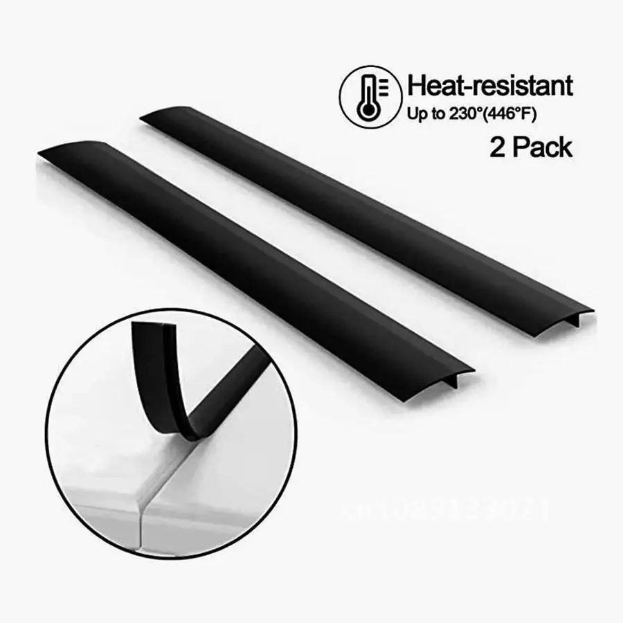 

2 Pack Kitchen Stove Gap Filler Cover 21&25"- Premium Silicone Spill Guard for Stovetop, Oven, Washer, Dryer, Washing Machine