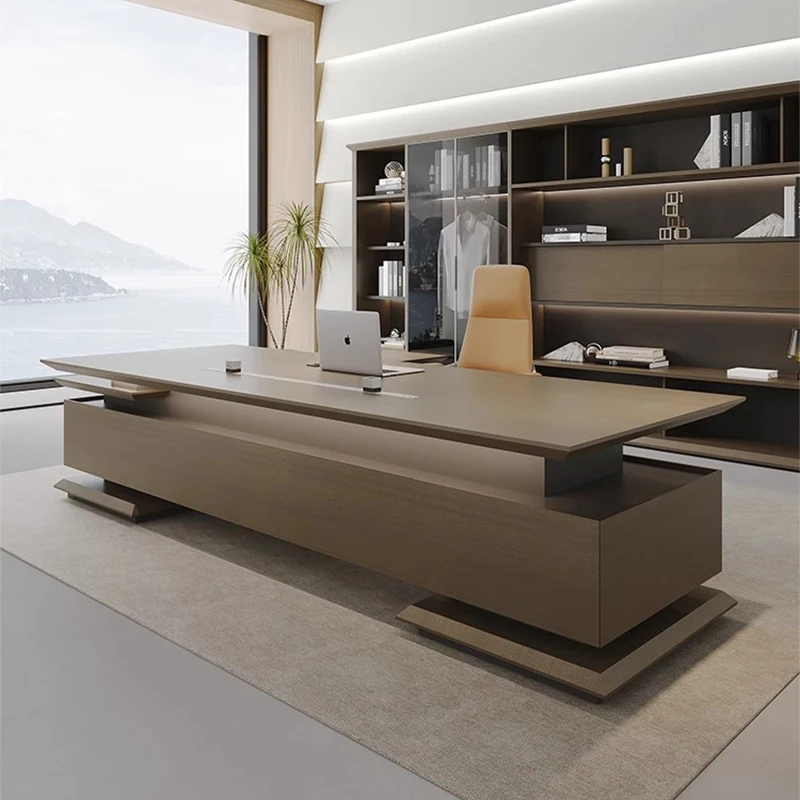 

Индивидуальный стол, новая китайская офисная мебель для босса, высококачественная комбинация стола и стула для президента, большой менеджер класса