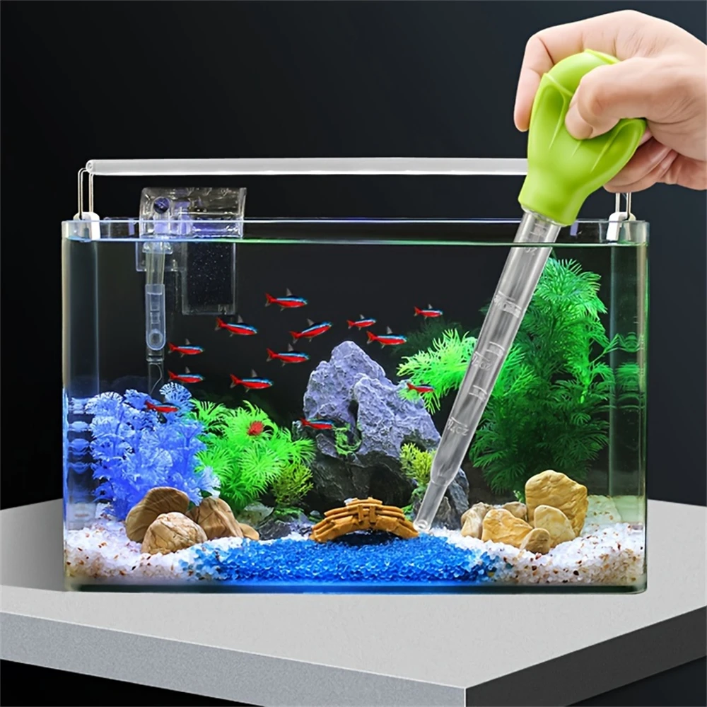 1 Small Fish Tank Suction Cleaner, Aquarium Cleaning and Wat