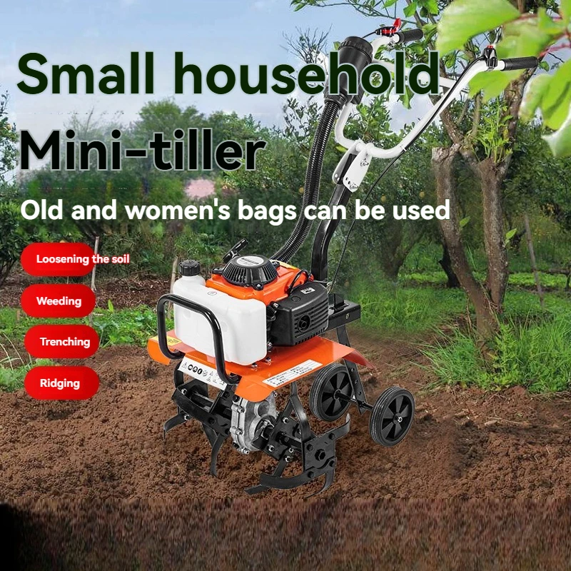 Micro Tiller, Multifunctional Household Small Agricultural Machine, Rotary Tiller For Soil Plowing And Weeding Work