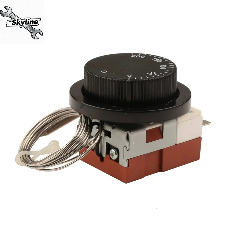 0 -200 Celsius 3-feet Temperature Controller Switch - Knob Thermostat Liquid Expansion Adjustable Water Boiler TS-200SR