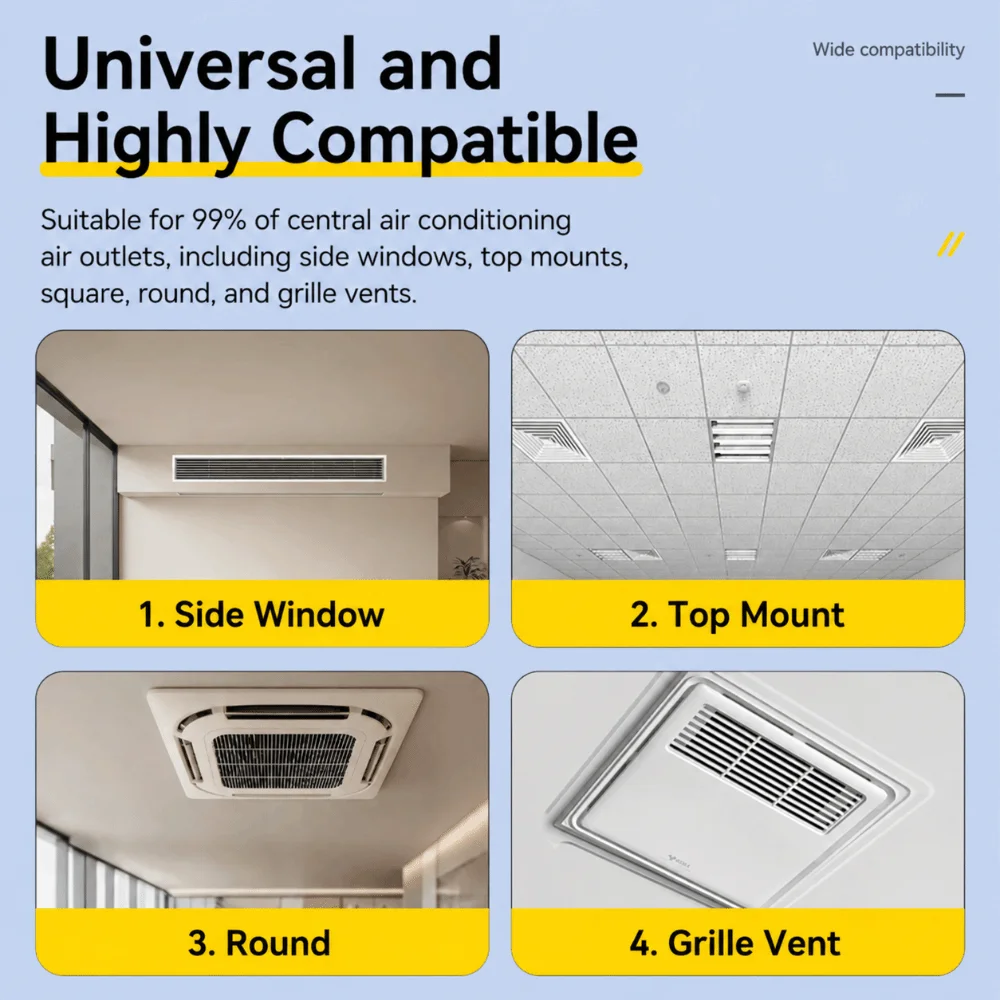 No Installation Needed Air Deflector Cool Wind Redirection Universal Fit Air Condition Baffle Energy Saving