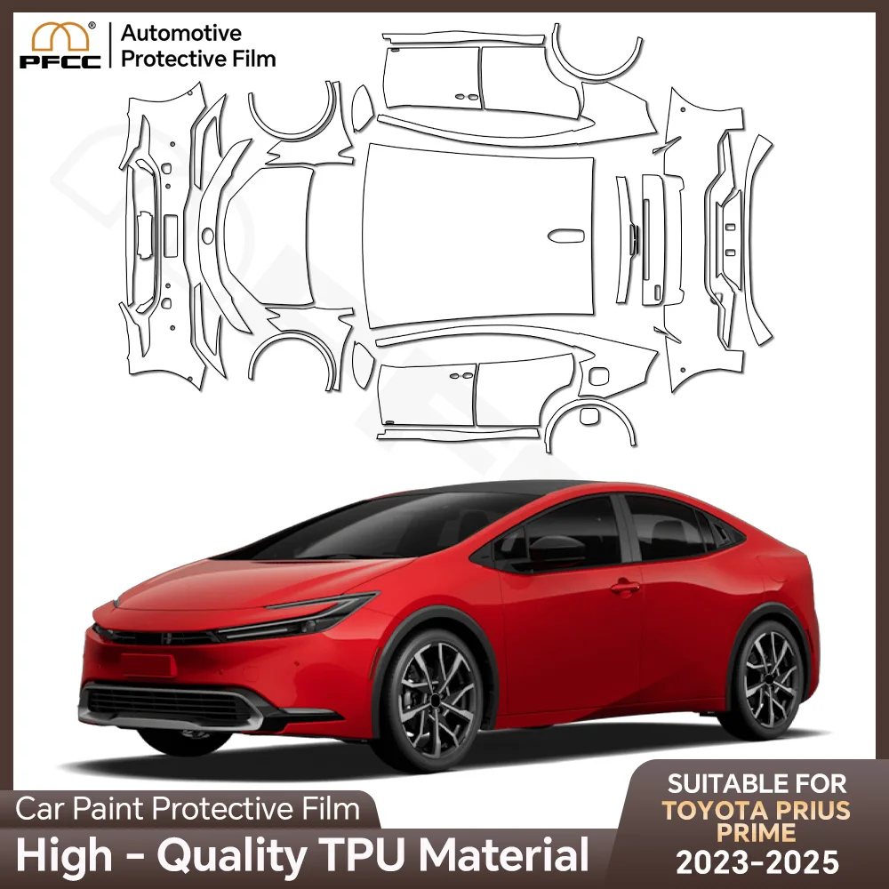 

For Toyota Prius Prime 2023-2025 Anti-Scratch TPU Paint Protection Film Car Body Clear Bra Pre-cut PPF Resistant Invisible Cover
