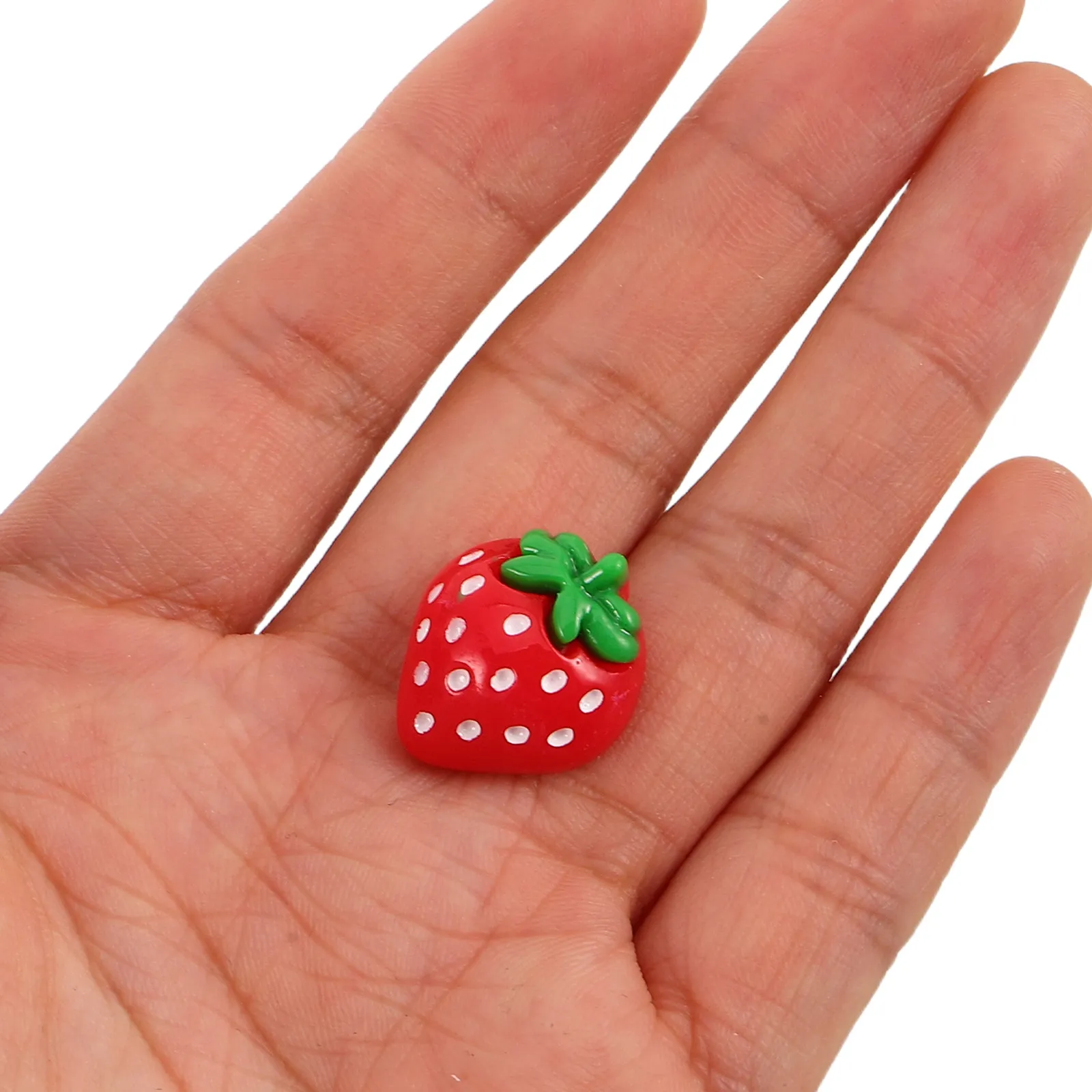 10Pcs Resin Strawberry Refrigerator Magnets Fruit Shaped Magnetic Fridge Magnets Decorative Cute Refrigerator Magnet for Office