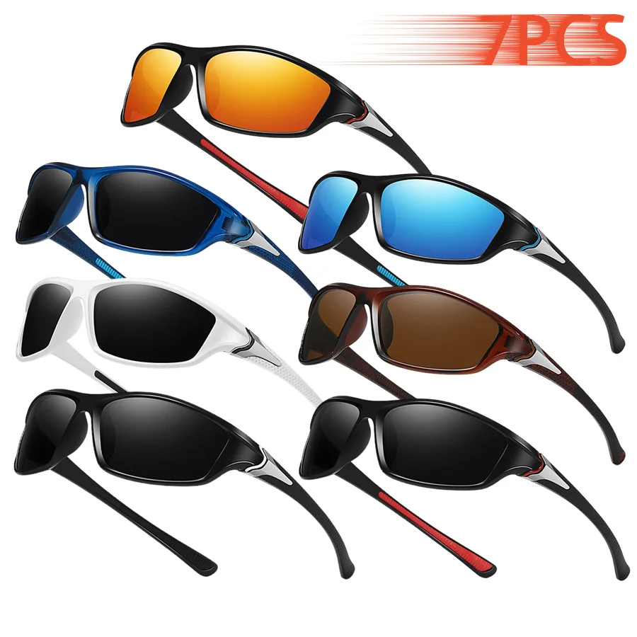 

7 шт. Модные винтажные солнцезащитные очки унисекс для отдыха, спорта, бега, альпинизма и активного отдыха на природе с металлическим декором