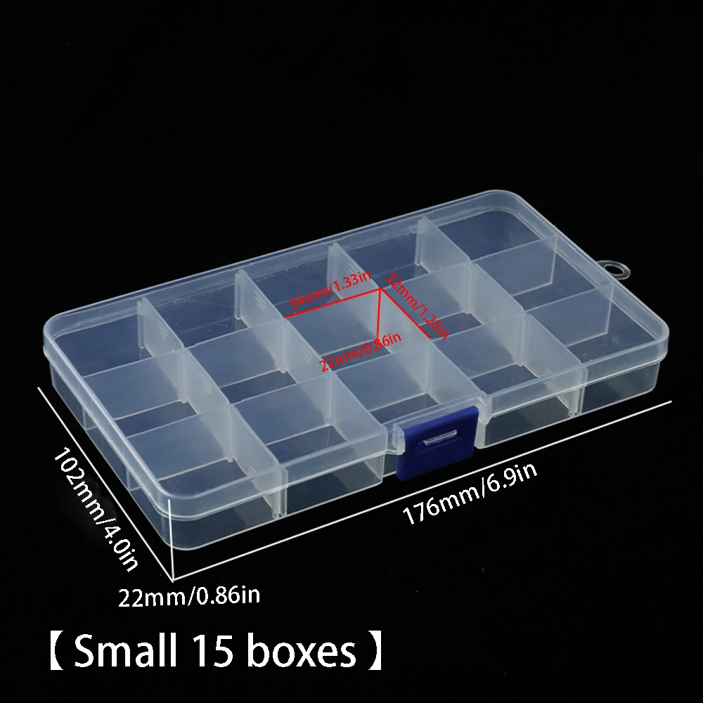 Hardware Storage Box Plastic Organizer Adjustable Container Removable Grids Tool Boxes for Electronic Component