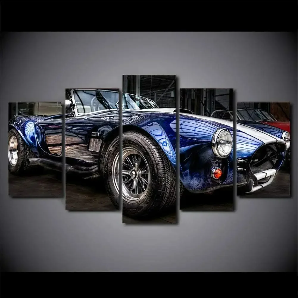 No Framed Ford Shelby Cobra Mustang Gt500 5 pieces Home Decor Modular Pictures Modern Canvas Paintings Printed Wall Art