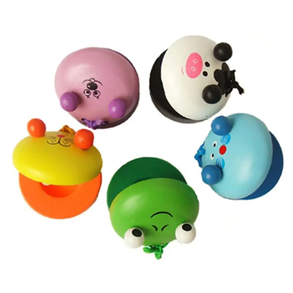Lovely Cartoon Gift Animal Design Children Kid Castanet Education Toy Musical Instrument Percussion Instrument