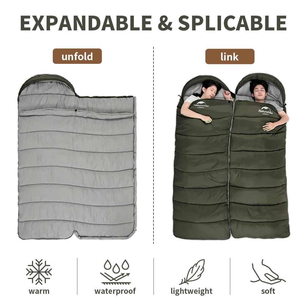 Naturehike Sleeping Bag Ultralight Cotton Winter Sleeping Bag Lightweight Waterproof Sleeping Bag Outdoor Camping Sleeping Bag