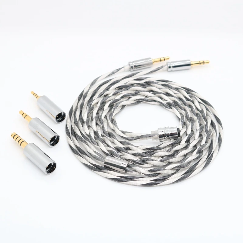 XINHS Modular Cable Copper and Silver Mixed  LITZ Structure Design Upgrade Wire  For HD800 HD650 HD700 HIFIMAN Headphone