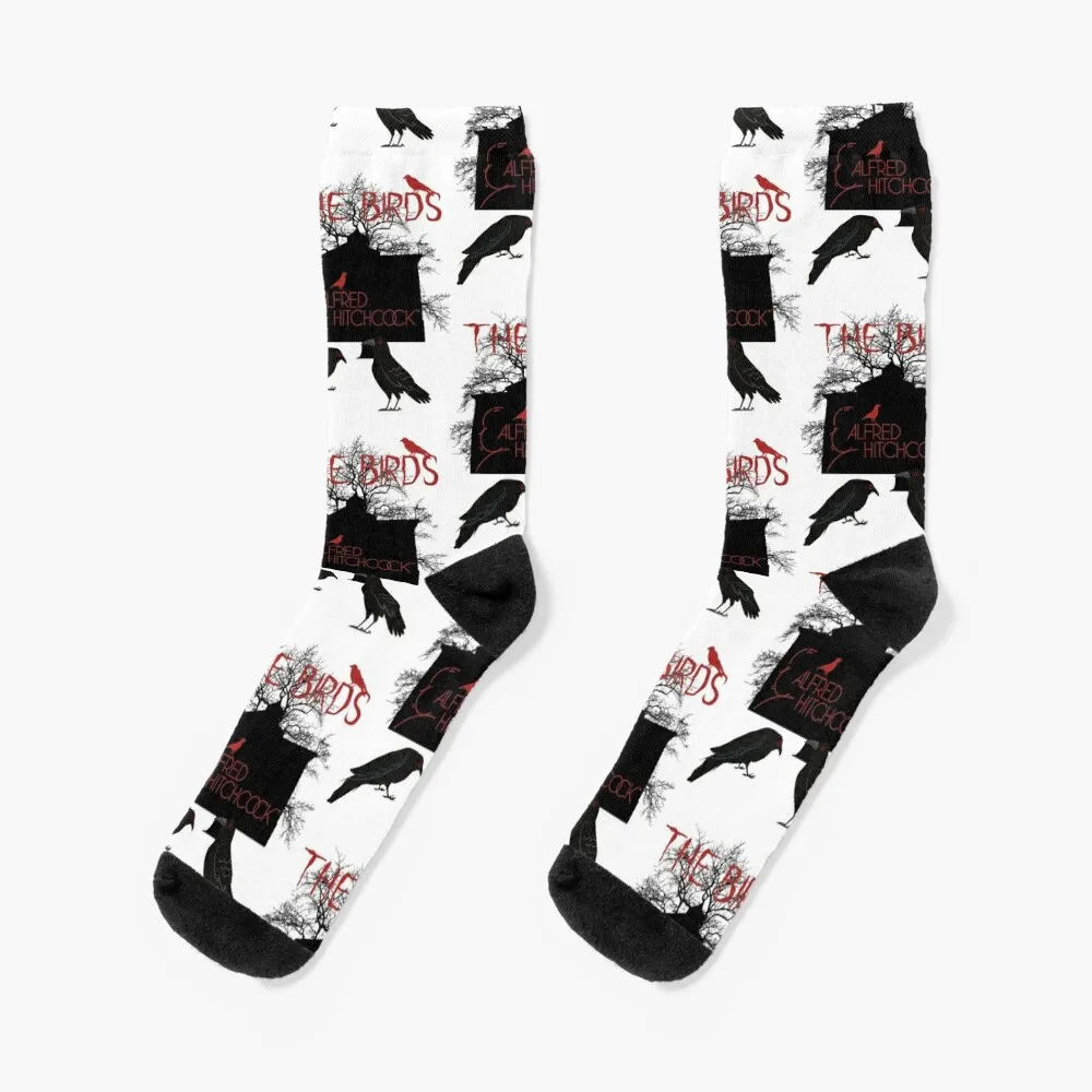 

Alfred Hitchcock - The Birds (Black Version) Socks luxury designer Man Socks Women's