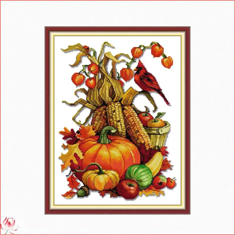 Abundant Harvest Of All Grains Counted Cross Stitch Kit DIY DMC Handmade 11CT 14CT Stamped Embroidery Needlework Home Deco Gifts