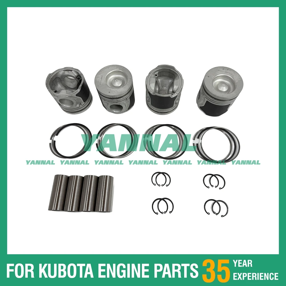 

Piston With Rings For Hyundai D4DD Engine Spare Parts
