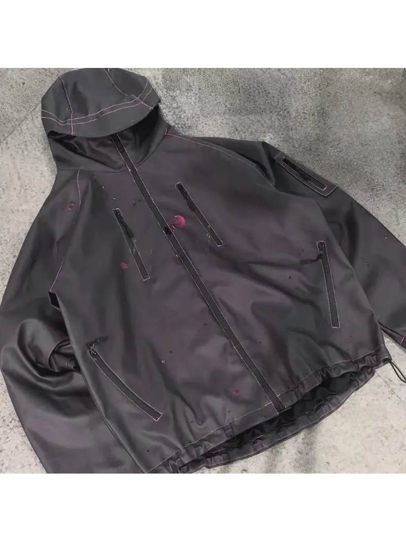 Color-Changing Temperature Sensitive Waterproof Jacket, Unisex Protective Cover Outdoor Raincoat