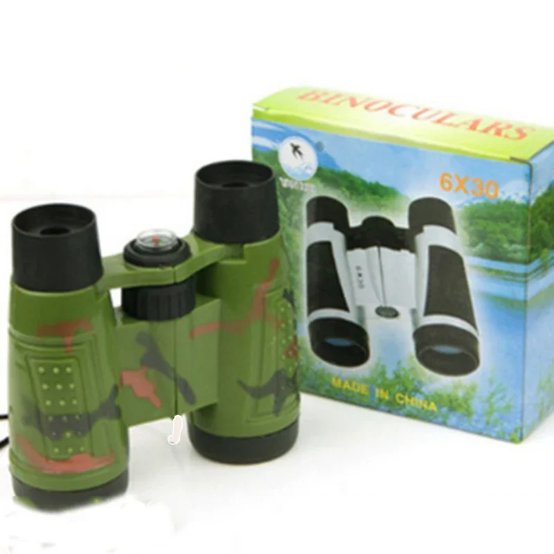 Camouflage Binoculars with Compass Pupil Distance Adjustable Foldable Children's Toy