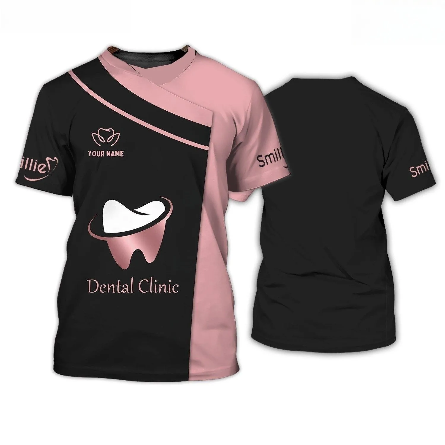 Dentist Work Dress Fun 3D Simulation Printed Men\'s And Women\'s Cosplay Hip Hop Personality Crewneck Short Sleeve Street T-shirt