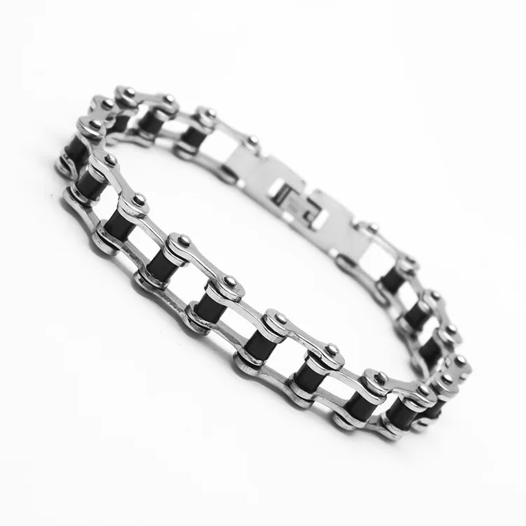 motorcycle bracelet Mens Bracelet Link Chain Motorcycle Bicycle Style Bracelets Stainless Steel Bangles Jewelry