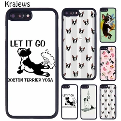 Krajews Funny Boston Terrier Dog Phone Case For iPhone 17 Air 15 16 14 plus 11 12 13 Pro Max cover shell coque