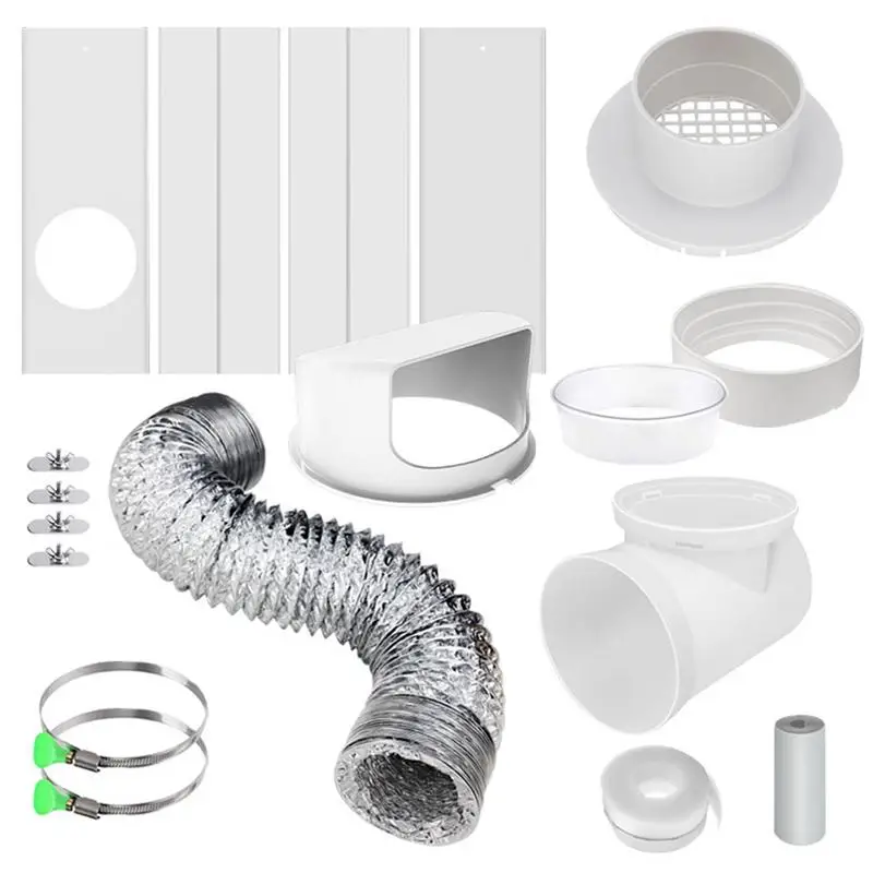 Window Duct Kit Window Dryer Vent Seal Panels Clothes Dryer Connector For Dryer Greenhouse Grow Tents Paint Room Garage And