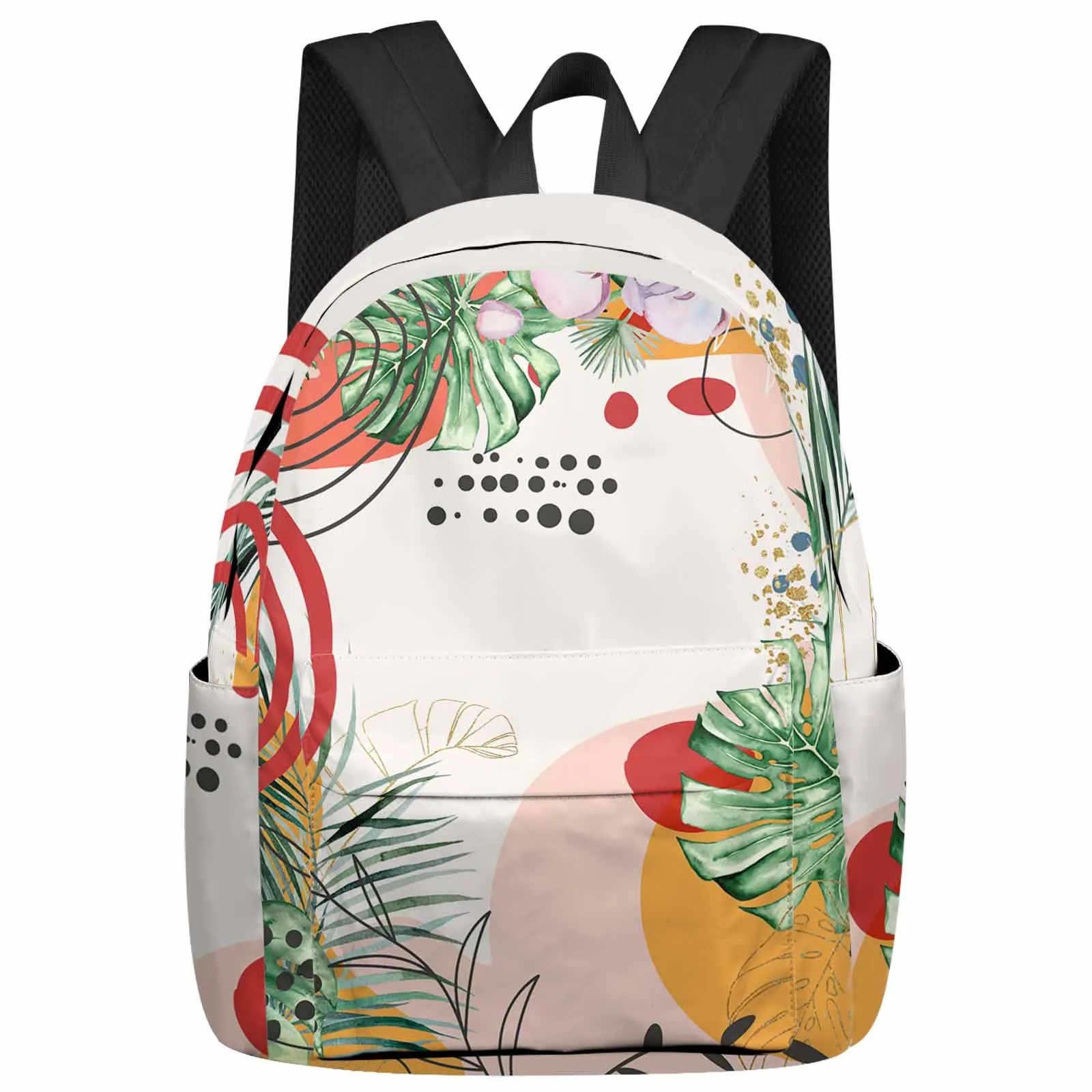 Summer Palm Leaves Abstract Art Backpack School Bags for Teenagers Students Laptop Bag Women's Casual Travel Backpack