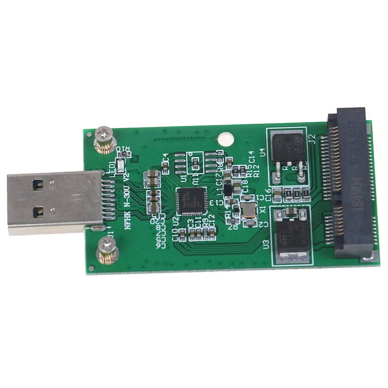 1Pc Mini USB 3.0 para PCIE mSATA SSD externo PCBA Conveter Placa adaptadora