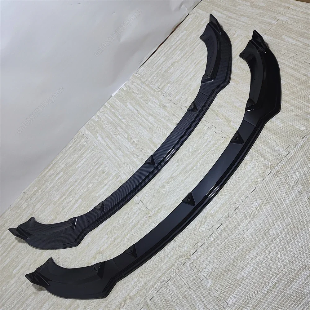 For Tesla Model Y 2020-2024 Front Lower Bumper Lip Spoiler Car Modification Bodykit Bumper Diffuser Protector Gloss Black Tuning