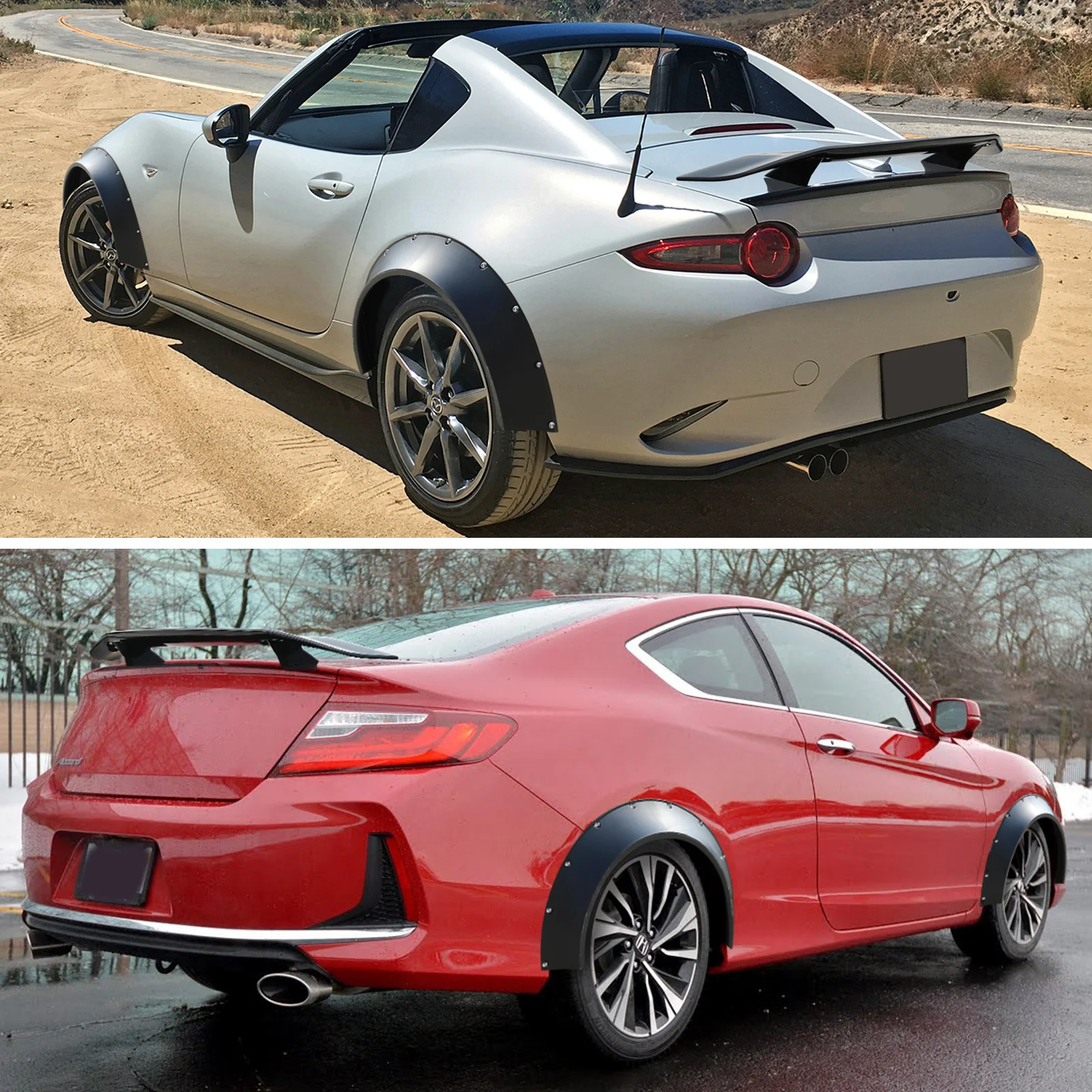 마쓰다 MX5 미아타용 4X 자동차 휀더 플레어 엑스트라 와이드 플렉시블 휠 아치 바디 키트