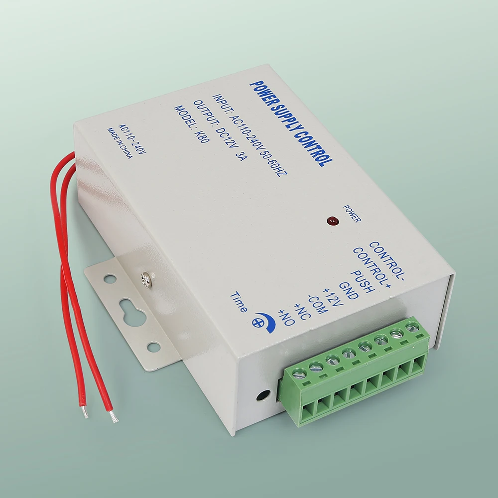 2Pcs 433MHz Remote Control DC12V 3A AC100V-260V Power Supply For Video Doorbell Electric Lock Door Access Video Intercom
