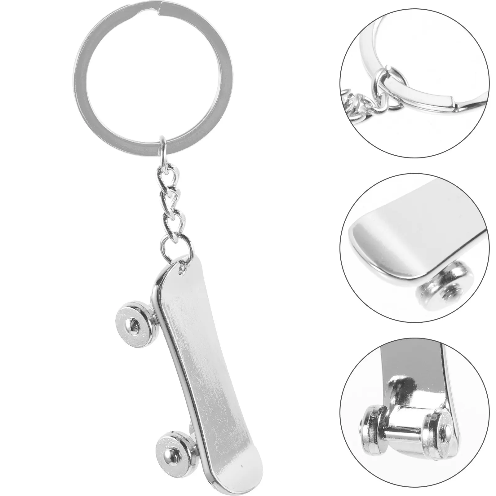 

Изысканный брелок-подвеска в виде скейтборда, тонкая работа, металлическое украшение для сумок, молний, курток, уникальный ретро-стиль