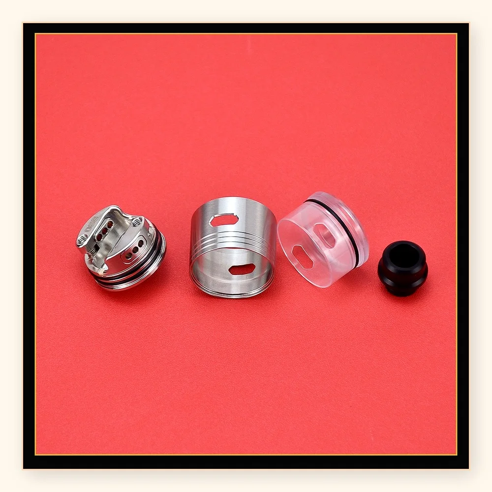 Wolfcoolvape Skyfall Style 22mm RDA Atomizer with Squonk BF Pin and 4 Extra AFC Inserts for DL & MTL Single Coil Vaping view 5