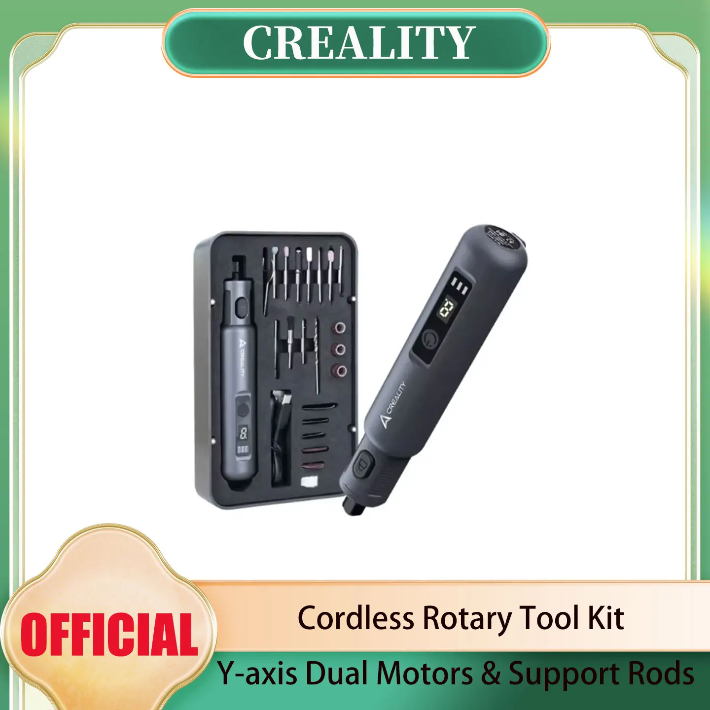 Creality Cordless Rotary Tool Kit 6 Variable Speeds 3.7V 1500mAh Cordless Handheld Rotary Tool 3D Printer Accessories