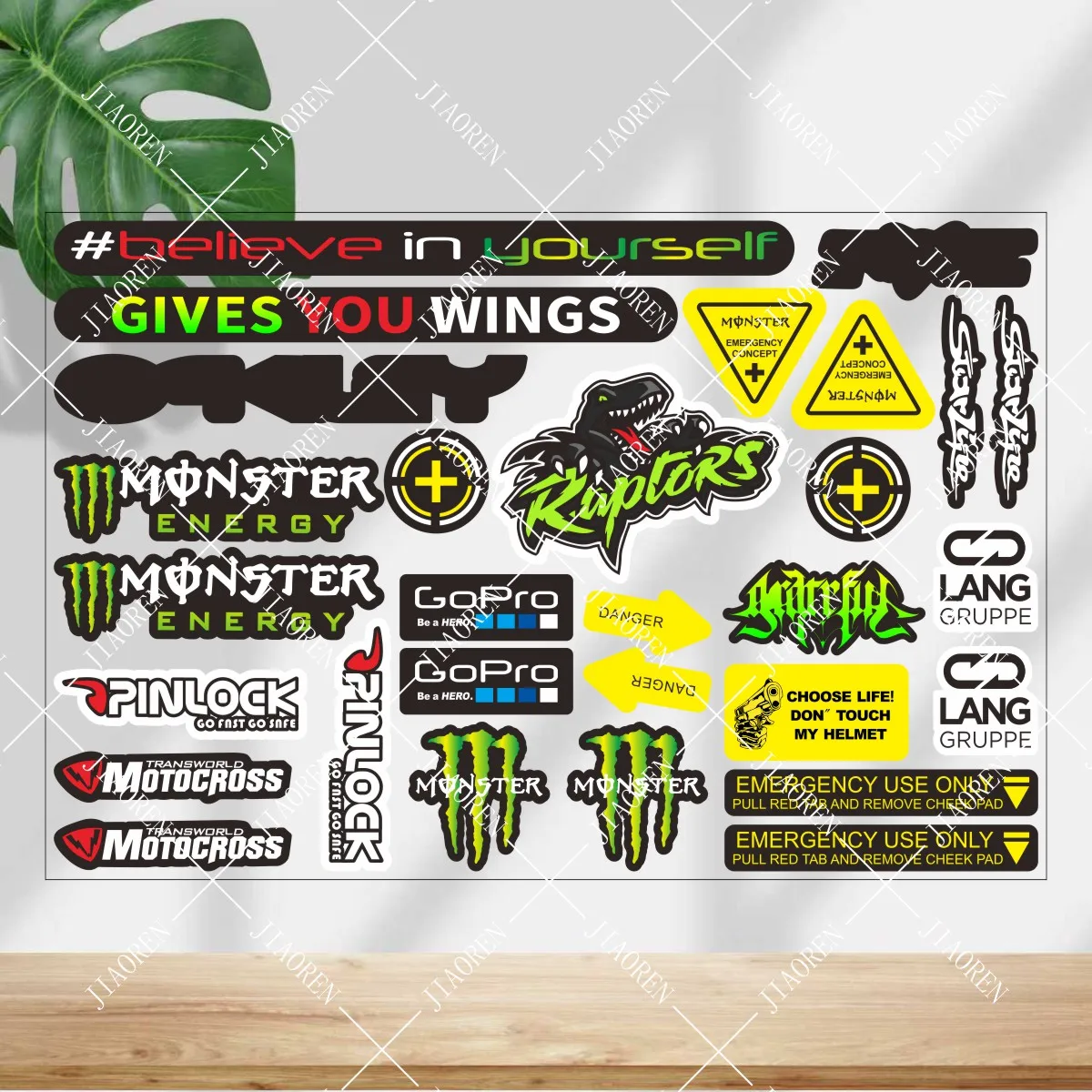 عيد الميلاد الوحش الطاقة ملصق شعار خزان دراجة نارية خوذة عاكسة ملصق مائي كيت لياماها هوندا سوزوكي كاواساكي دوكاتي