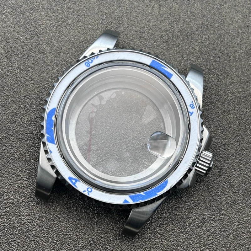 40 مللي متر حافظة من الفولاذ المقاوم للصدأ ورقة سفلية قابلة للنفاذ زجاج الياقوت لحركة NH34/NH35/36